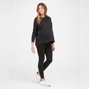 SPANX MAMA LOOK AT ME NOW SEAMLESS LEGGINGS SIZE LARGE Navy Blue